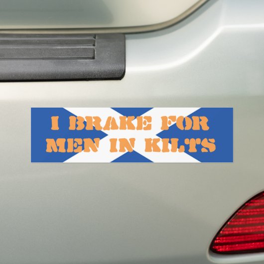 Mannen in Kilts Scotland Bumpersticker (Op auto)