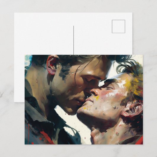 Mannen in Liefde Briefkaart (Voorkant / Achterkant)