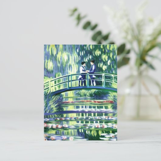 Mannen in liefde in de stijl van het Monet Briefka Briefkaart (Staand voorkant)