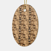 Mannen in loopvlakpatroon keramisch ornament (Links)