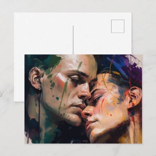 Mannen in Love Briefkaart (Voorkant / Achterkant)