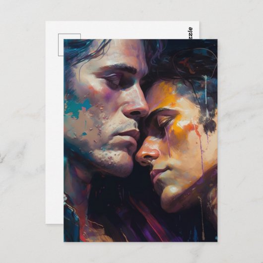 Mannen in Love Briefkaart (Voorkant / Achterkant)