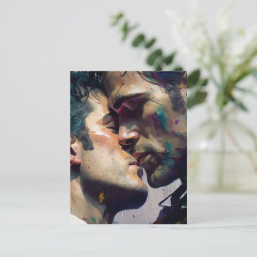 Mannen in Love Briefkaart (Staand voorkant)