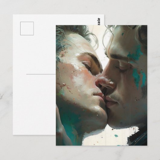 Mannen in Love Briefkaart (Voorkant / Achterkant)