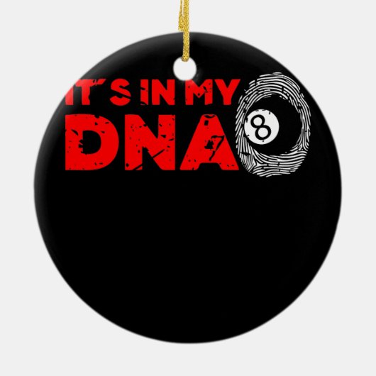 Mannen in mijn DNA Pool Billiards Player opa Keramisch Ornament (Achterkant)