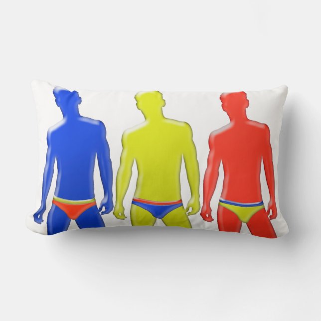 Mannen in ondergoed Pillow Kussen (Voorkant)