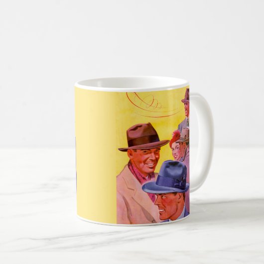 mannen in petten in de jaren veertig koffiemok (Voorkant rechts)