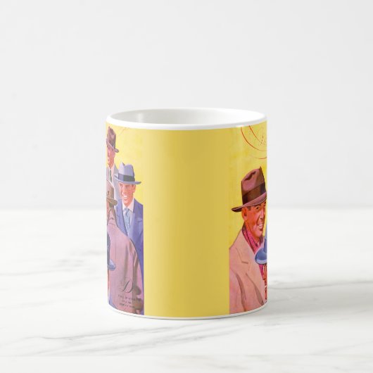 mannen in petten in de jaren veertig koffiemok (Center)