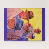 mannen in petten in de jaren veertig legpuzzel (Horizontaal)