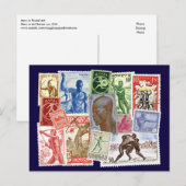 Mannen in postale Design Briefkaart (Voorkant / Achterkant)