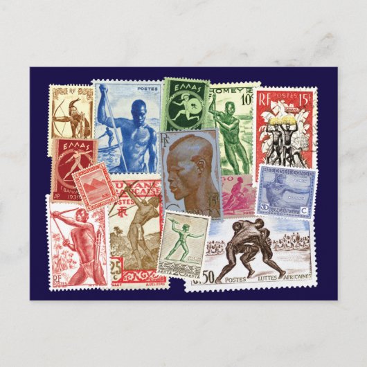 Mannen in postale Design Briefkaart (Voorkant)