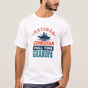 Mannen in ruste Comedian Full Time Grandpa Plumbin T-shirt