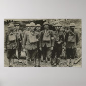 Mannen in WWWI-afdruk gasmasker Poster (Voorkant)