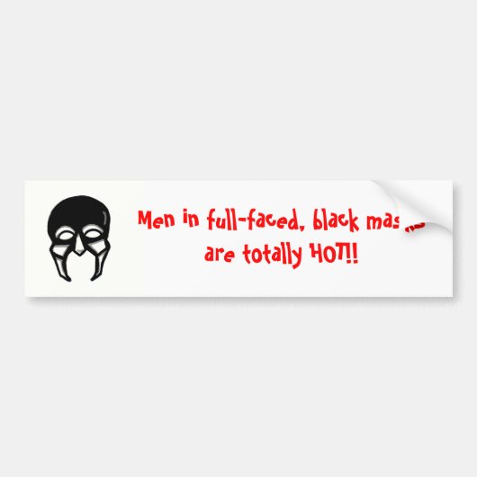 Mannen in zwarte maskers.... bumpersticker (Voorkant)