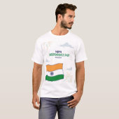 Mannen Independence Day T-Shirt – 🇮🇳 trotse Indi (Voorkant volledig)