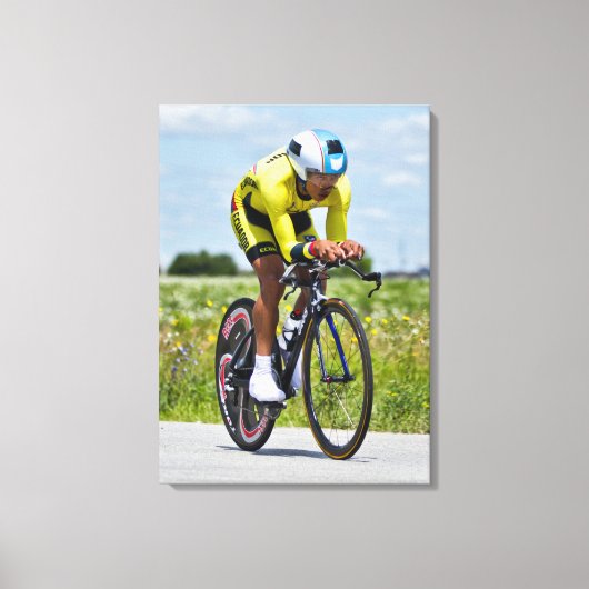 Mannen individuele tijdproef nr. 3 canvas afdruk (Voorkant)