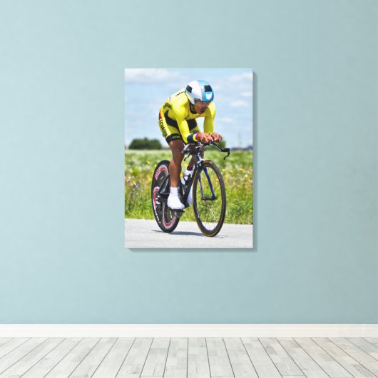 Mannen individuele tijdproef nr. 3 canvas afdruk (Insitu (Houten vloer))