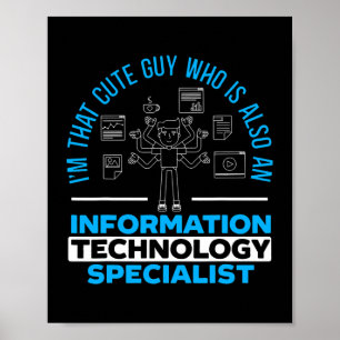 Mannen informatica-specialist poster