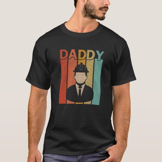 Mannen ingenieur Retro Stijl  Papa Grafisch Fa T-shirt (Voorkant)