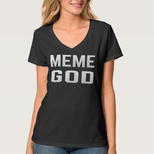 Mannen internetmemes meme god t-shirt (Voorkant)
