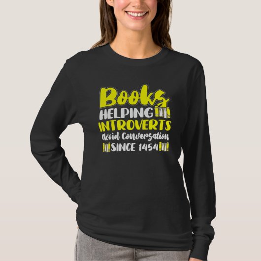 Mannen Introverts Books die anti-sociale persoon l T-shirt (Voorkant)