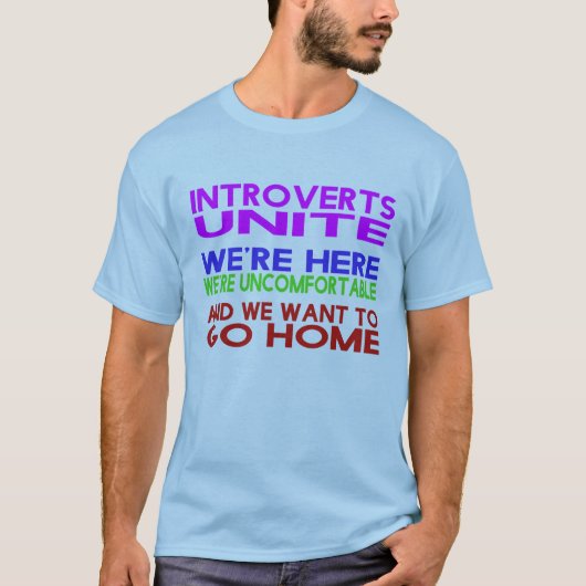 Mannen "Introverts Unite" T-Shirt 2 (Voorkant)