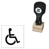 Mannen invalide teken rubberstempel (Gestempeld)