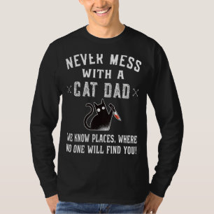 Mannen is nooit zo gek als een kat pap die vader k t-shirt