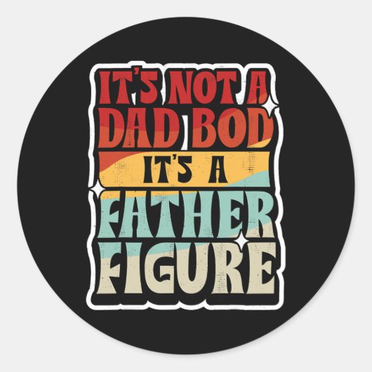 Mannen IT&#; is geen vader Bod It &#; is een vader Ronde Sticker (Voorkant)