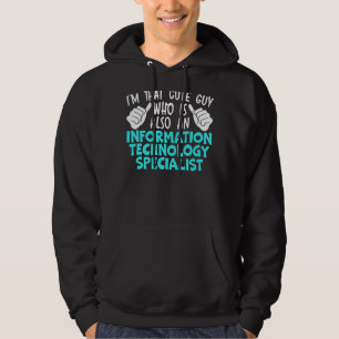Mannen IT-specialist Computer Jo Hoodie
