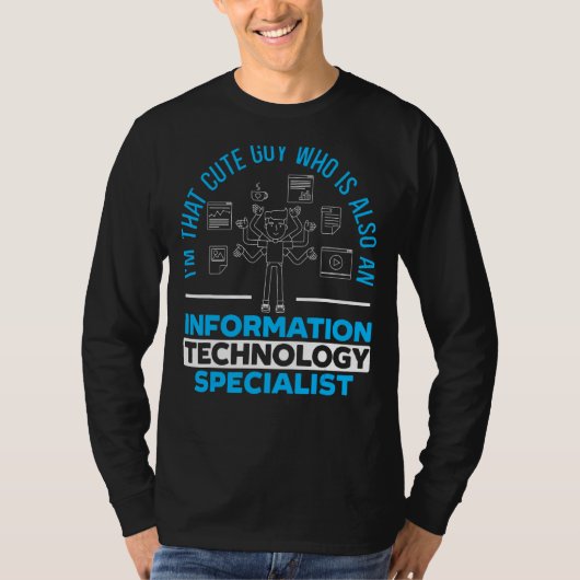 Mannen IT-specialist Computer Jo T-shirt (Voorkant)