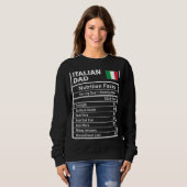 Mannen Italiaans pap Nutrition Facts Vaderdag Nati Trui (Voorkant volledig)