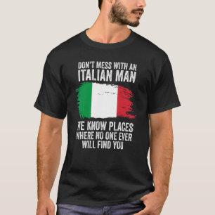 Mannen Italiaanse vlag Italië T-shirt