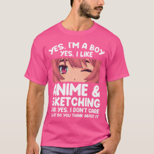 Mannen ja ik ben een jongen ja ik hou van anime sc t-shirt