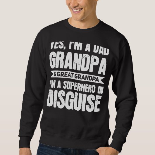 Mannen Ja, ik ben vader opa en opa opa Trui (Voorkant)