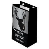 Mannen jaagden met de beroemde Birthday Gift Bag Klein Cadeauzakje (Achterkant Gekanteld)