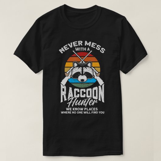 Mannen jachttonnara Coon Hunter Raccoon Huntin T-shirt (Design voorkant)
