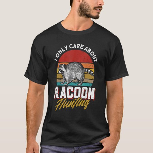 Mannen jachttonnara Coon Hunter Raccoon Huntin T-shirt (Voorkant)