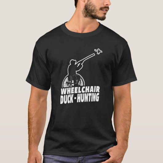 Mannen jager rolstoel Geese Hunt Goose Duck Hunt T-shirt (Voorkant)