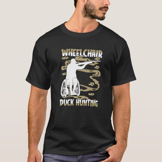 Mannen jager rolstoel Geese Hunt Goose Duck Hunt T-shirt (Voorkant)