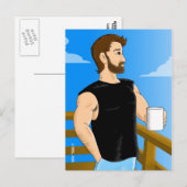 Mannen: Jake Briefkaart (Voorkant / Achterkant)