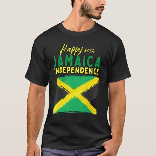 Mannen Jamaica 60e Onafhankelijkheidsdag Jamaica 6 T-shirt (Voorkant)