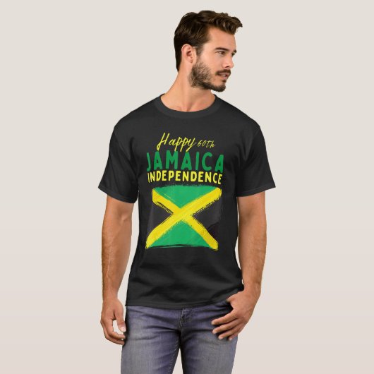 Mannen Jamaica 60e Onafhankelijkheidsdag Jamaica 6 T-shirt (Voorkant volledig)