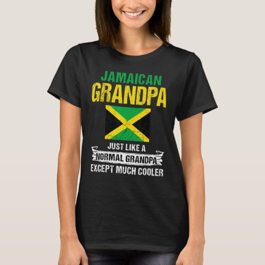 Mannen Jamaicaanse opa als een normale opa, behalv T-shirt (Voorkant)