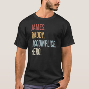Mannen James Daddy Medewerker Hero Retro Style Vin T-shirt