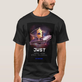 Mannen James Webb Space Telescope JWST zwart T-shirt