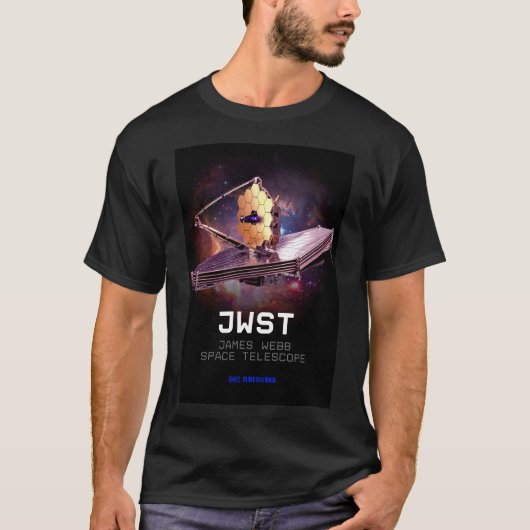 Mannen James Webb Space Telescope JWST zwart T-shirt (Voorkant)