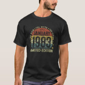 Mannen januari 1983 Het Man Myth Legend 39 jaar ou T-shirt (Voorkant)