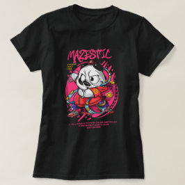 Mannen Japanse Panda Print T-shirt