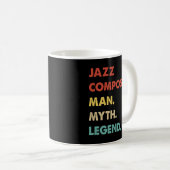 Mannen jazzcomponist Man Myth Legend Koffiemok (Voorkant rechts)
